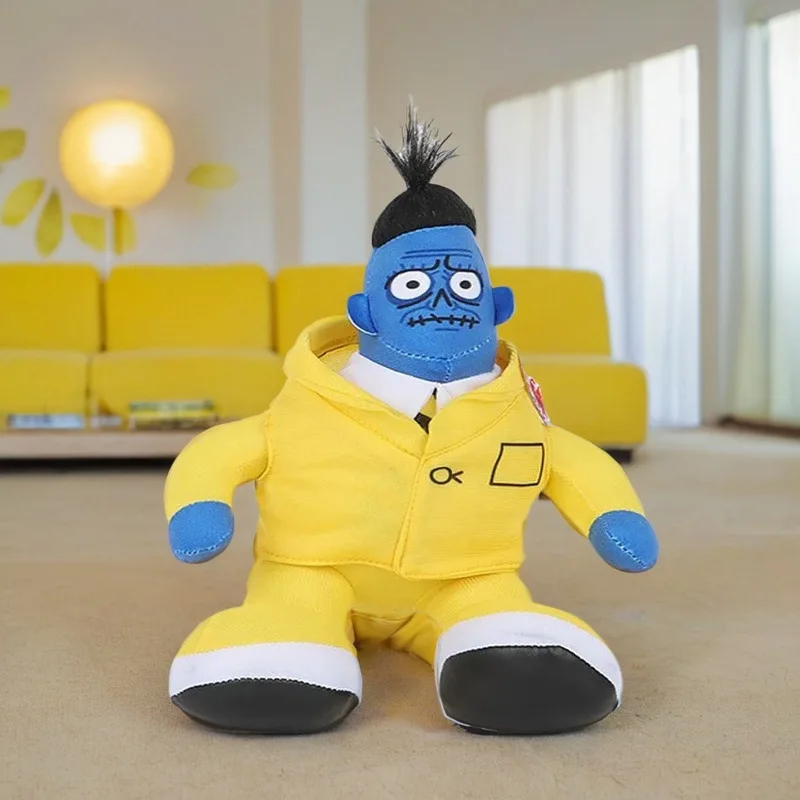 

Ghostly Master Plush Toy Spooky Striped Suit Stuffed Doll Unique Horror Movie Character Collectible For Adults & Fans