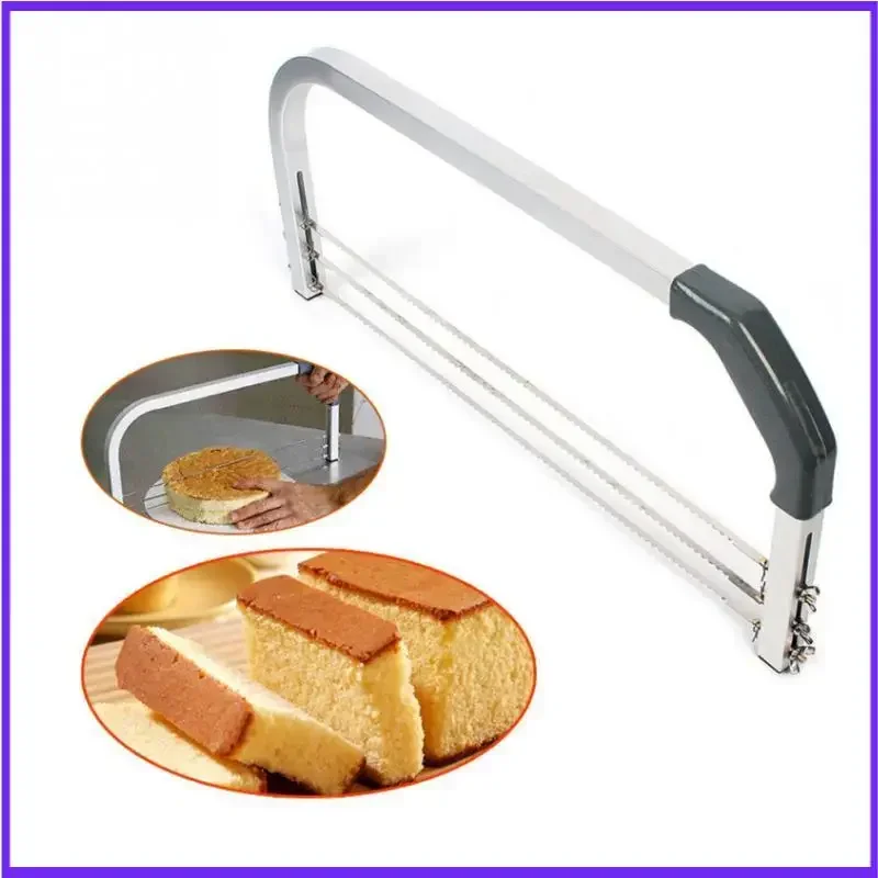 Trancheuse à gâteau intercalaire en acier inoxydable, coupe-gâteau réglable, 3 sphères, compte-gouttes, outils de cuisson ménagers, scie à gâteau