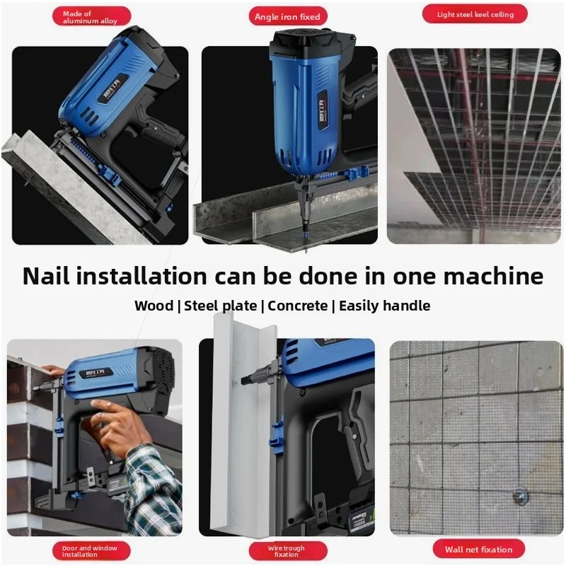 Imported Gas Steel Nail Gun, Wire Tube Nail Gun, Hydraulic And Electrical Concrete Nail Gun, Straight Nail Gun, Cement Wall Fast