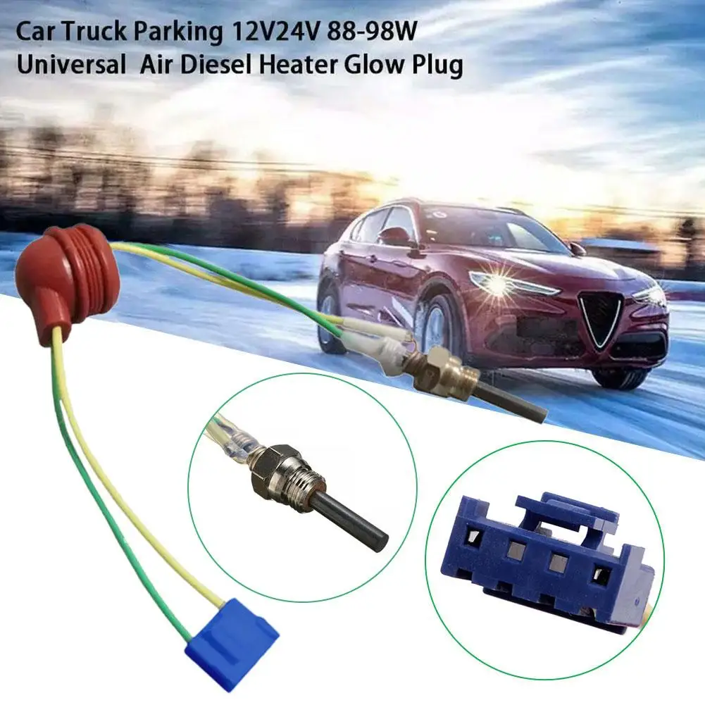 12V 24V Ceramic Glow Plug Fit For Eberspacher Plug Air Parking Heater D2 D4 D4S Red Cap White Plastic Metal Accessories