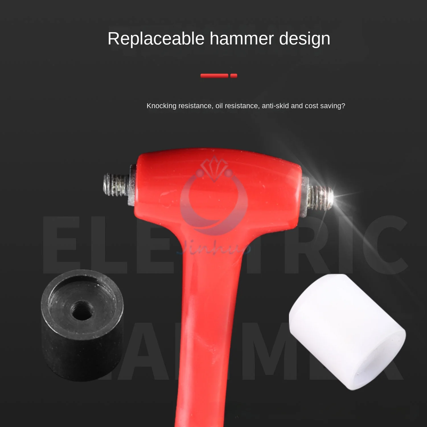 Mini Double-Headed Hammer with Red Handle, Silicone, Plastic Hammer, Correction Jewelry, Watches Repair, Gold Tools