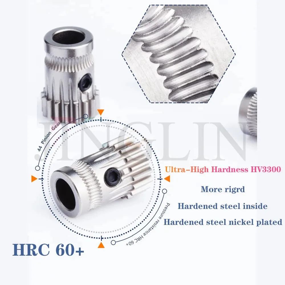 Upgrade Dual-Drive-Getriebe-Extruder-Kit aus gehärtetem Stahl, vernickelt, für Prusa 3D-Drucker MK2/MK2.5/MK3/S Extruder 3D-Druckerteile – Detail 4