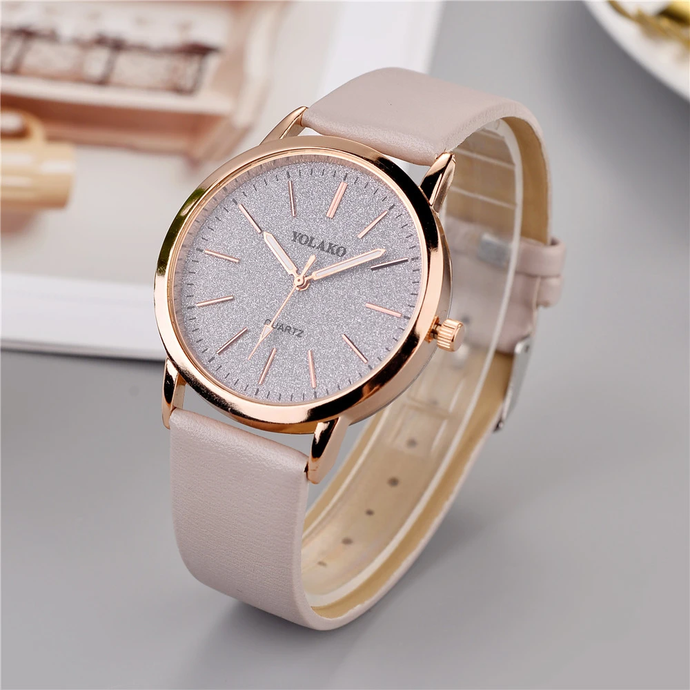 hot sale fashion Women Leather Quartz casual watch