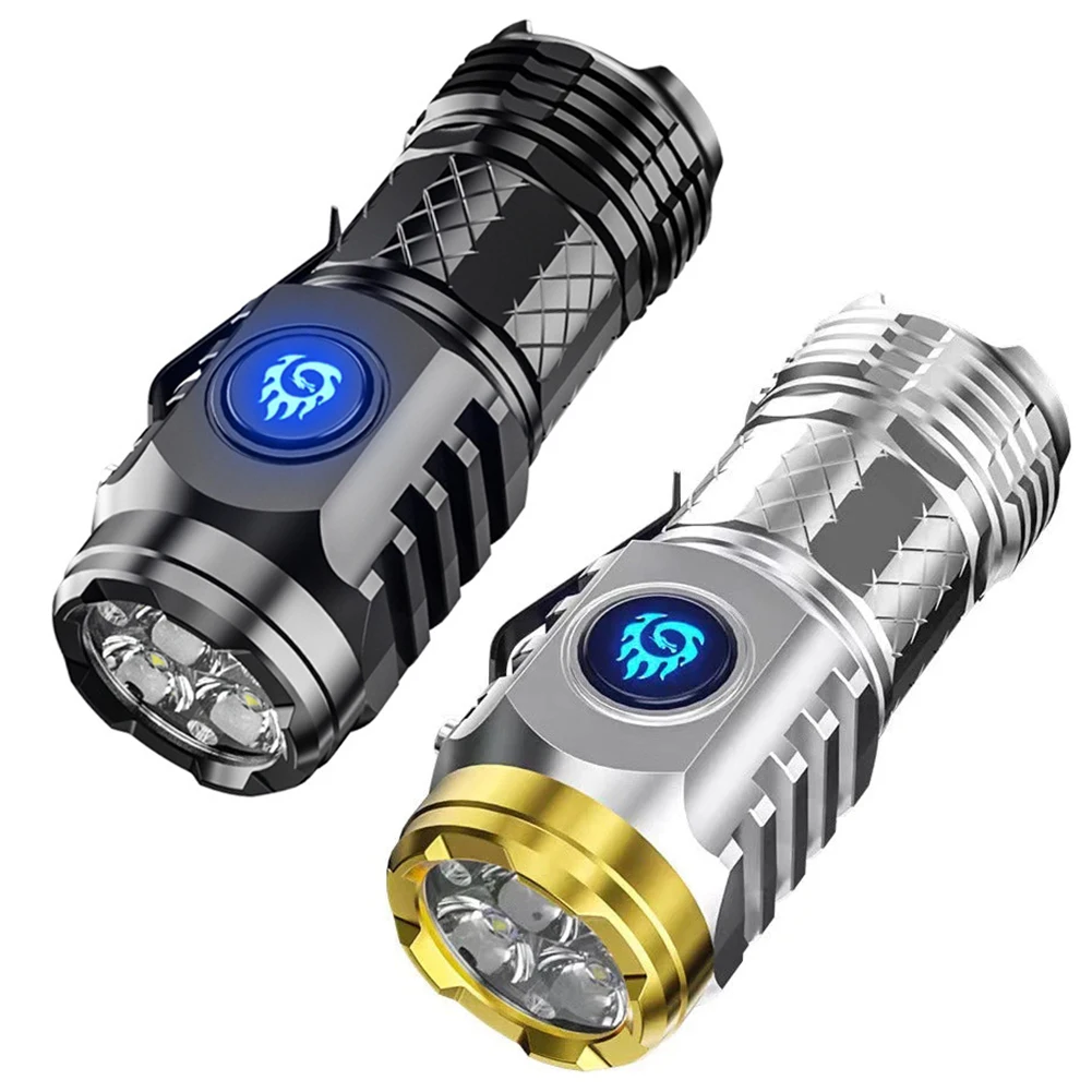 Type-C Rechargeable LED Work Light 5 Light Mode Waterproof Flashlight for Camping Car Repairing for Emergency Job Site Lighting