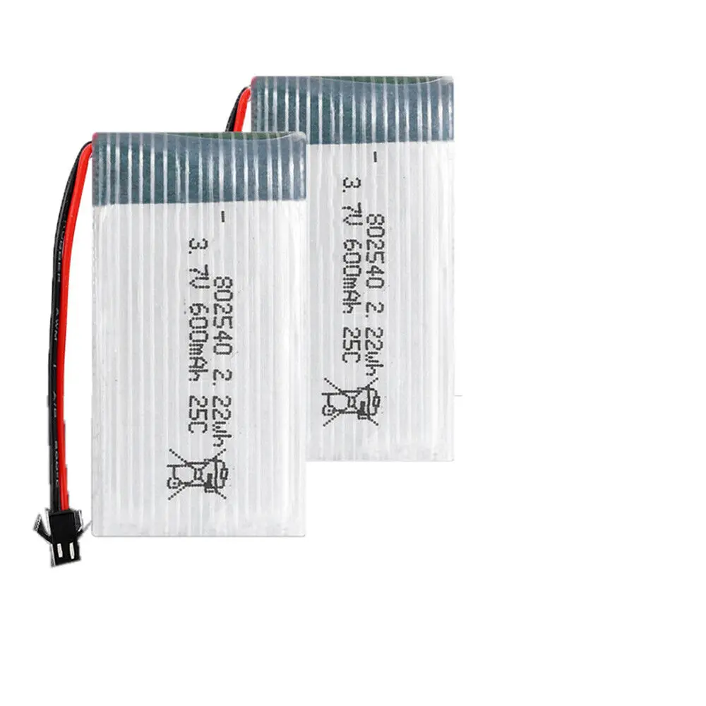 

Rechargeable 3.7V 802540 25C 600Mah Li-Polymer Li Battery For HELICOPTER MODELS Acing Drones Quadcopter Mirco Helicopter