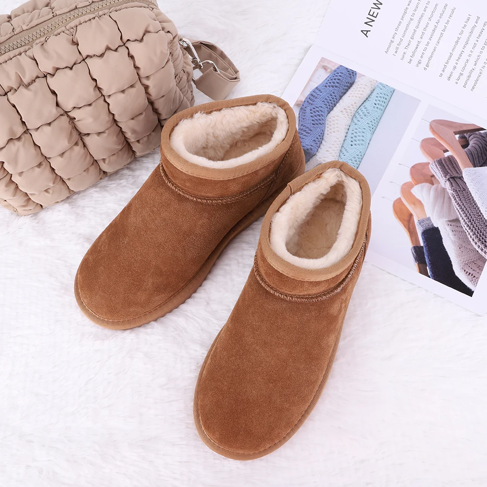 

Women Snow Boots Warm Winter Booties Water Resistant Slip On Short Boots Comfort Ankle Boots Faux Fur Lining Boots for Hiking