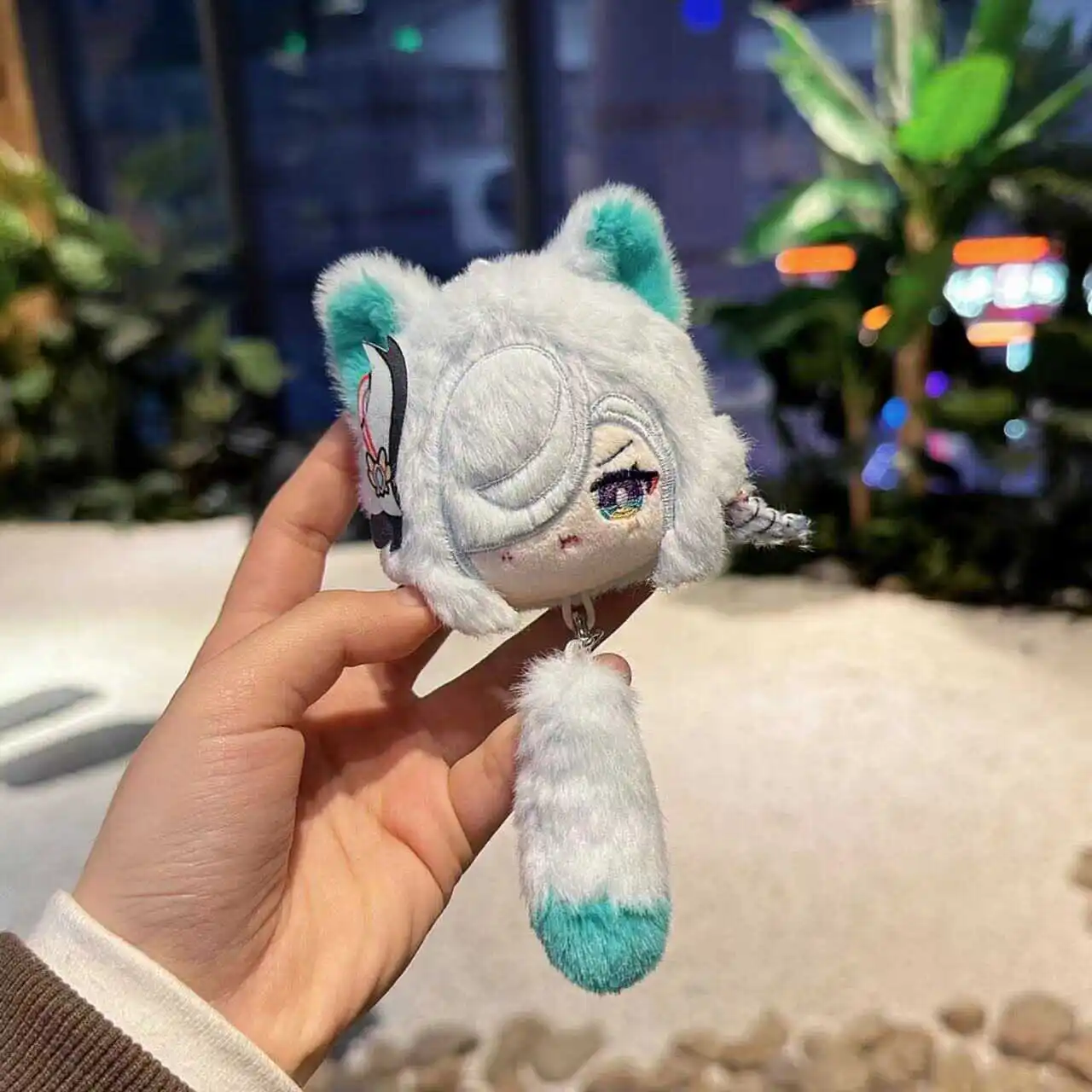 9cm Game Shenhe Genshin Impact Cosplay Cute Animal Ear Soft Plush Cotton Doll Pendant Toys Keychain Dango Anime Gift