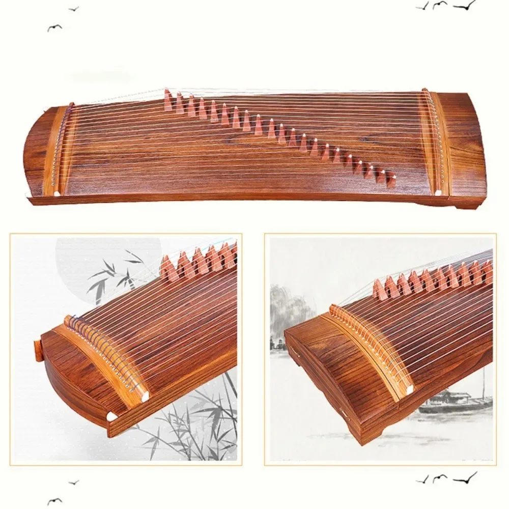 125CM Wooden Guzheng 21 Strings Zither Beginner Guzheng Professional Chinese Traditional Musical Instrument with Accessories