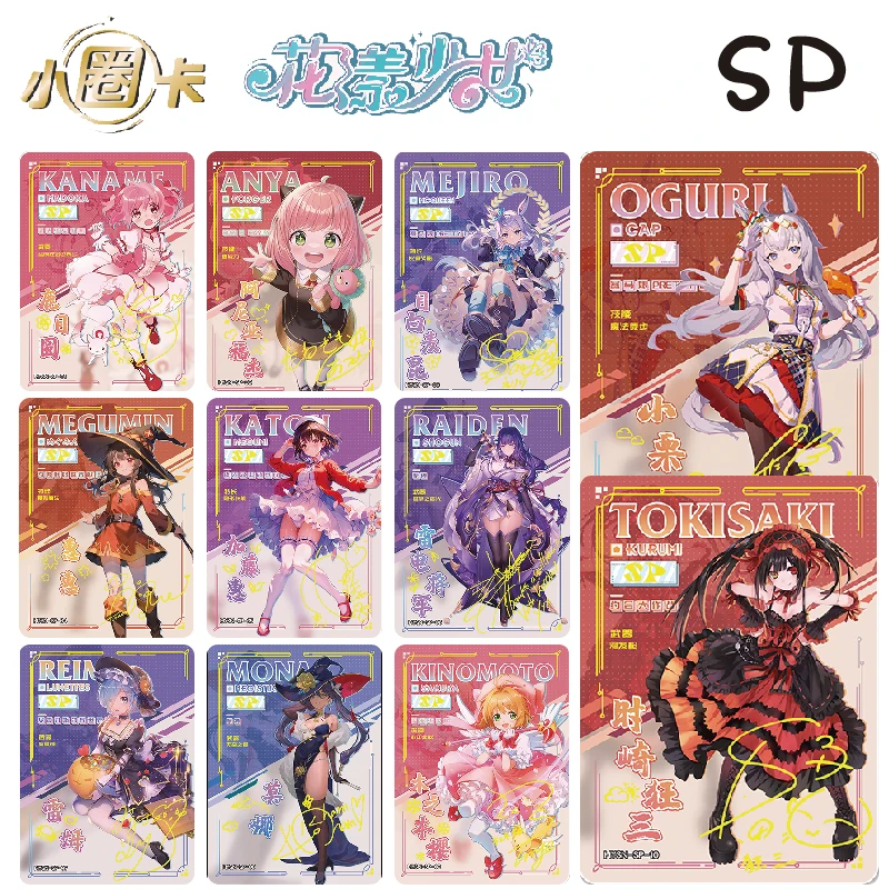 

Goddess Story Flower Girl Sp Series Anime Characters Tokisaki Kurumi Raiden Shogun Kinomoto Sakura Bronzing Collection Card