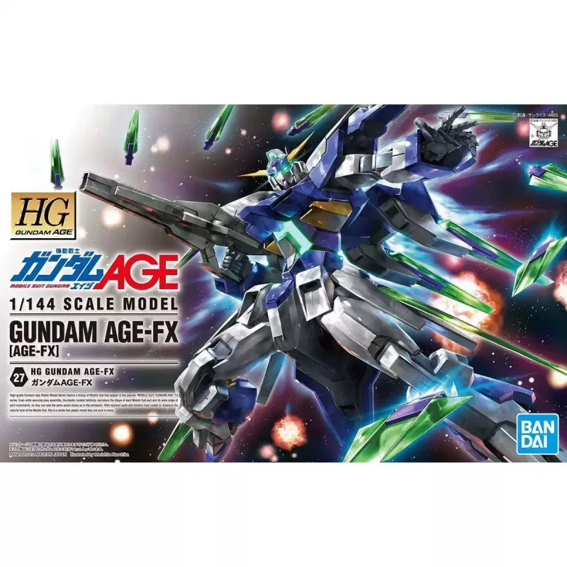 Bandai Genuine HG 1/144 AGE 27 GUNDAM AGE-FX Anime Action Figure Robot Collectible Assembly Model Toys Ornaments Gift Children