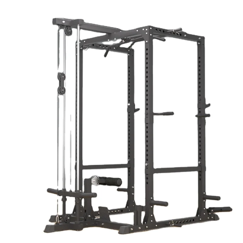 

Strength Multi-functional Squat Pulley Power Rack Cage Equip Gym Fitness CN