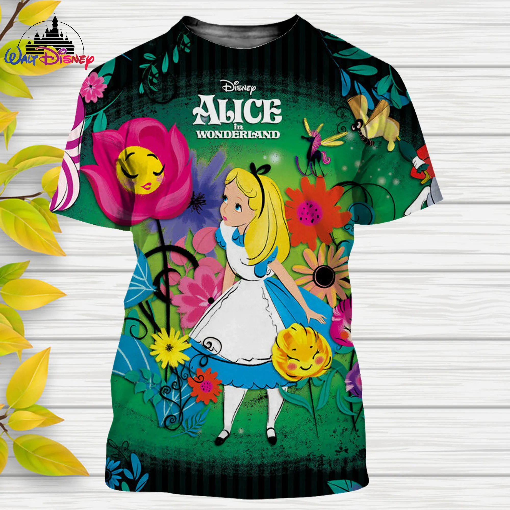 Alice in Wonderland 3D T-shirt Disney men women t shirt casual style 3D print Summer Casual Streetwear Tee Tops