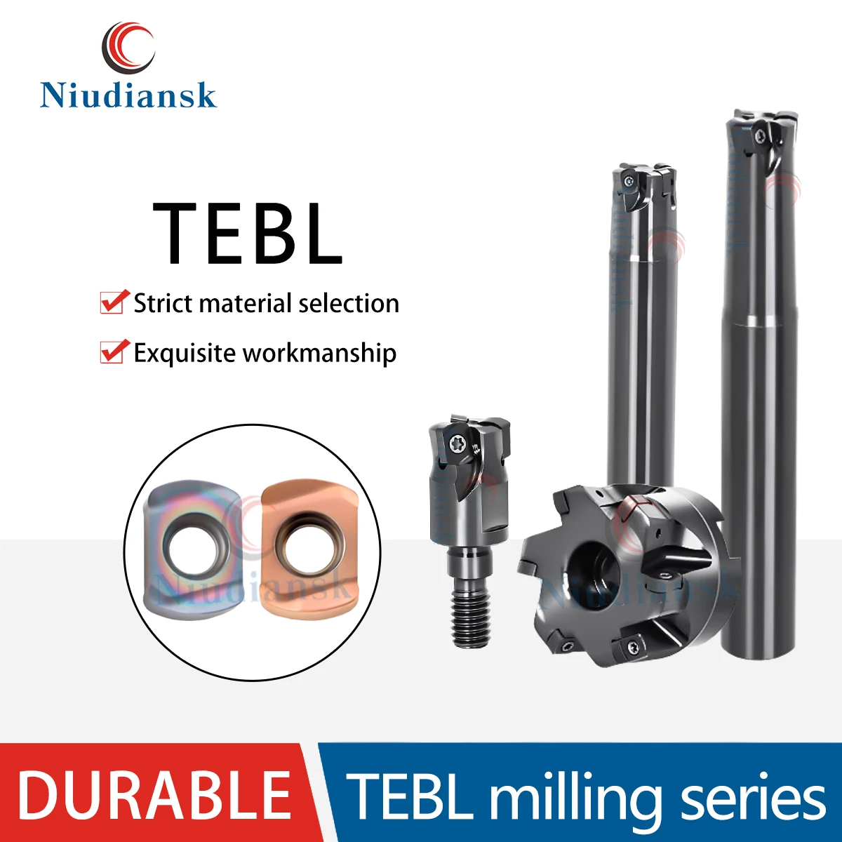 

TEBL-107-10-04-L80 CNC Holder Fast Forward To The Lock Tooth Head TEBL-108-M04-04 Stainless Steel Milling cutter Carbide Blades