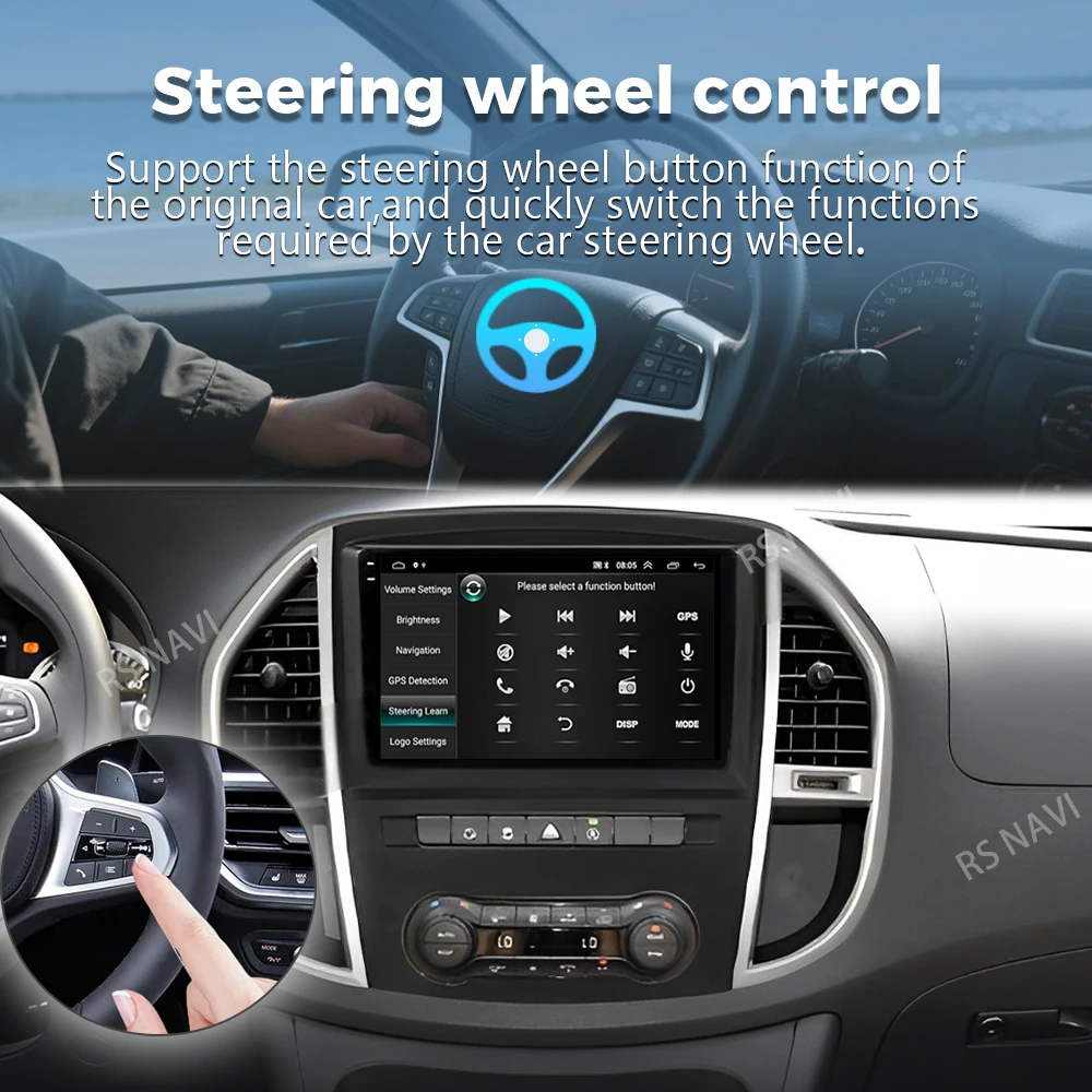 Android 16 For Mercedes Benz Vito 3 W447 2014-2020 2K QLED Android Car Radio Multimedia Video Player GPS 4G CarPlay Stereo