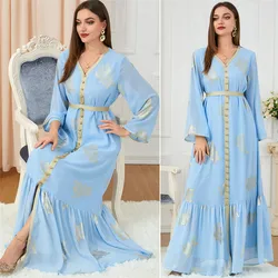 Muslim Abaya Print Women Long Maxi Dresses Turkey Eid Party Kaftan Morocco Islamic Arab Dubai Gown Gulf Jalabiya Caftan Vestidos