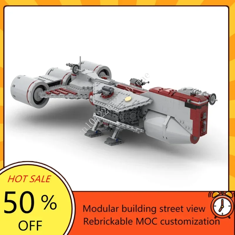 1736PCSFrigate Charger C70 Refitted Consular-class Cruiser Space War Military MOC SpaceShip Battle Custom Puzzle DIY Toys Gifts