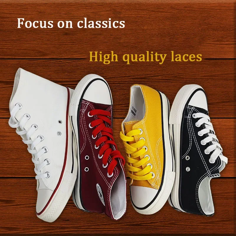 New Flat Cotton Shoelaces for Sneakers AF1 AJ1 Shoelace High-top Canvas Casual Shoe Laces No Elasticity Shoestrings Men Women