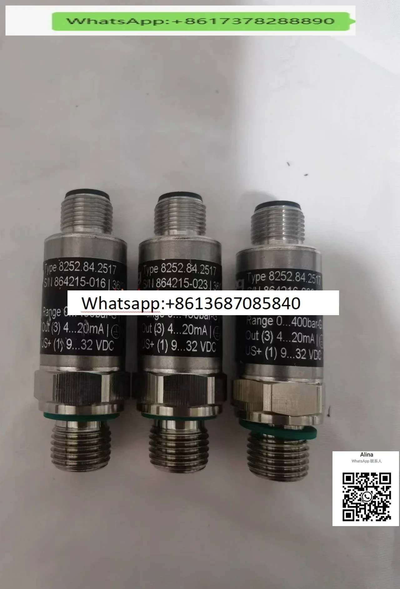 

replace 1PC Pressure Sensor 8252 Series 8252.84.2517 0-400BAR-G 4-20mA