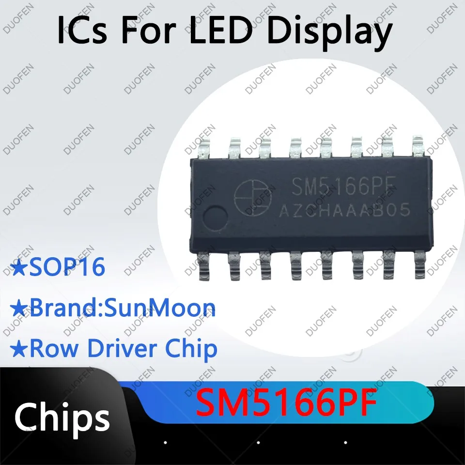 SM5166PC，SM5166PF，SM5368PF,Row driver chips for LED display