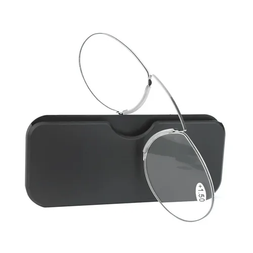 Gafas de lectura con Clip nasal, lentes ultraligeras y convenientes para teléfono móvil, presbicia, estilo Retro, HD