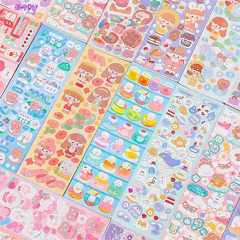 

30Pcs Kawaii Stickers Random Sticker Pack Laser Decorative Kawaii Album Stickers Stationery DIY Material Girls Birthday Gift