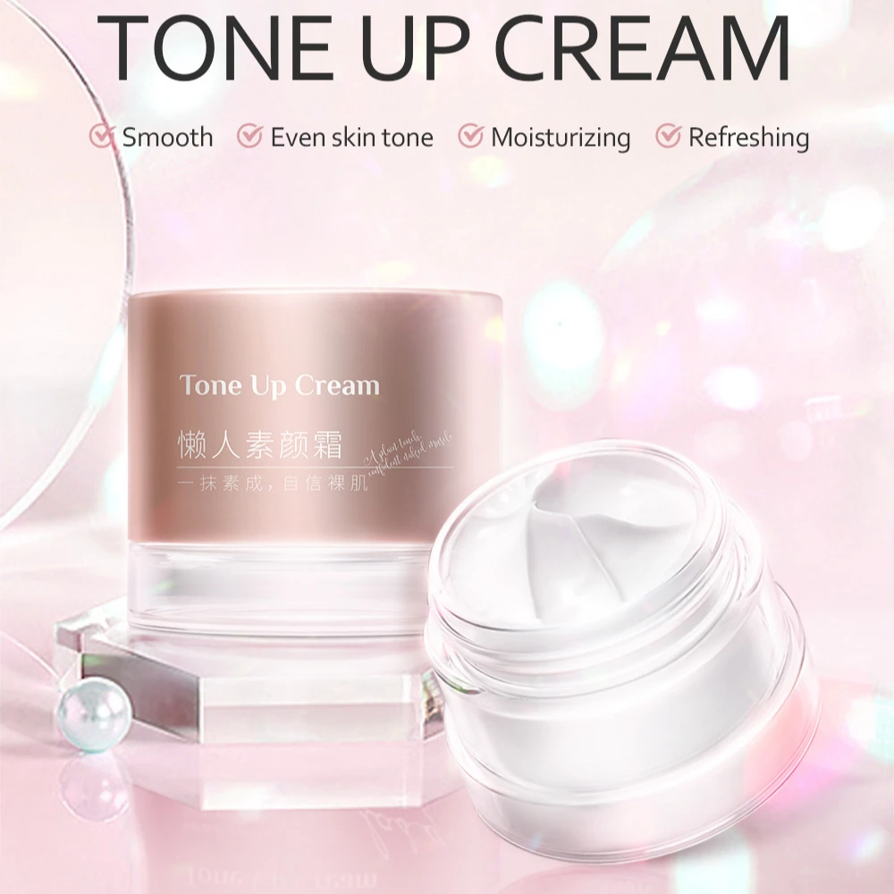 

Lazy Girl Tone-Up Cream Hydrating MoisturizerLightweight Makeup Base,Natural Daily Skincare for Dewy Glow Face Cream
