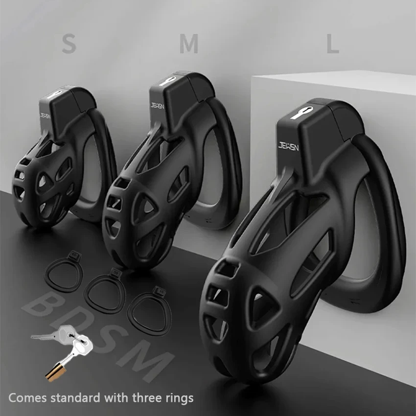 

Male Chastity Cage Anti-Unlocking Penis Ring Restriction Device Sex Toy Men'S Urethral Lock Restraint Cock Cage 3 Size Sex Toys