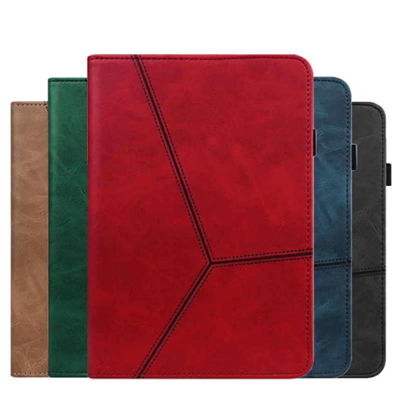 

Cover For Realme Pad 10.4 2021 Solid Color Stripes PU Leather Shell For OPPO Realme Pad 10.4 inch Tablet Case Cover