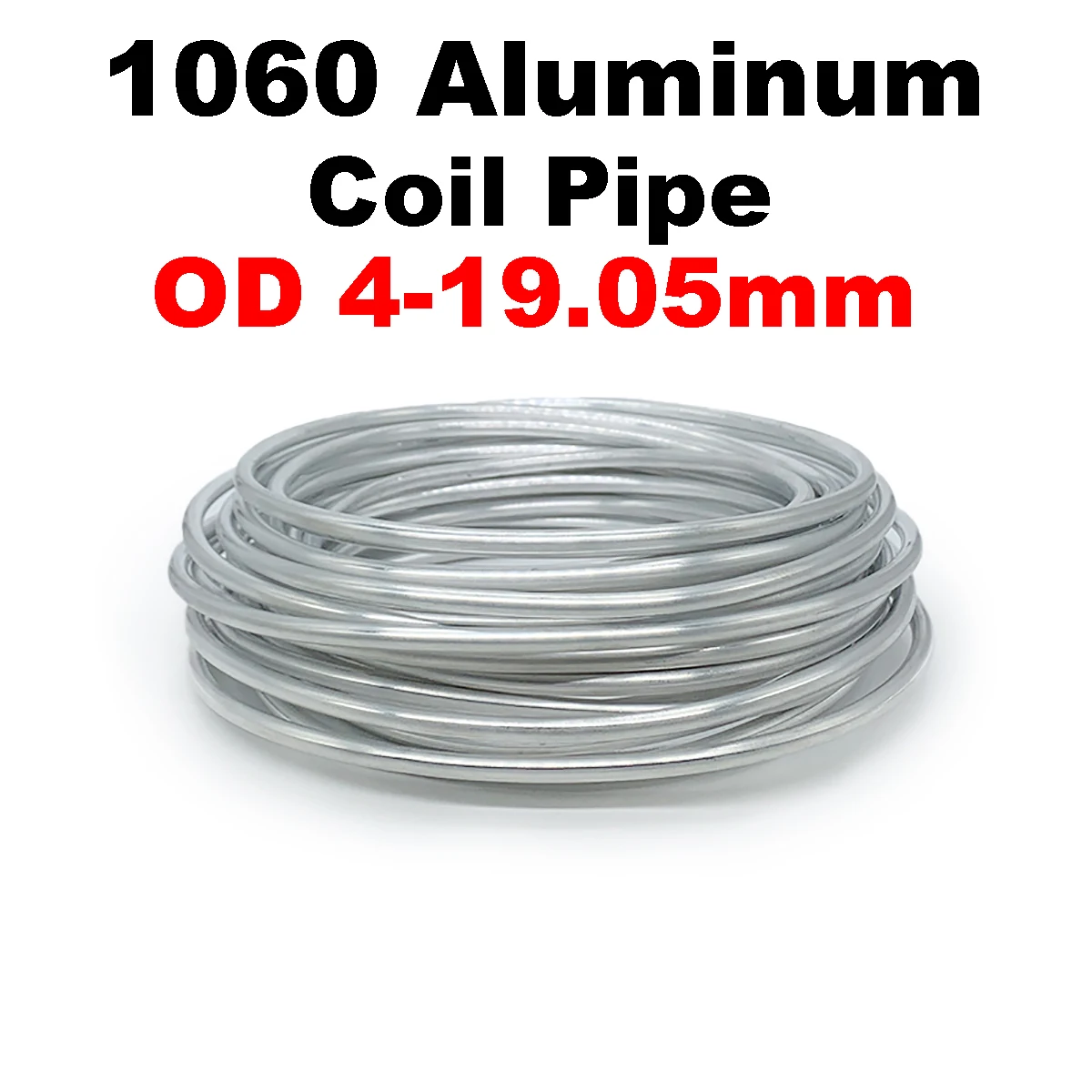 5M 1060 Pure Aluminum Coil Pipe for Air Conditioning Refrigerator Cooling Seamless Hollow Aluminum Tube OD 4/5/6/8/9.52-19.05mm