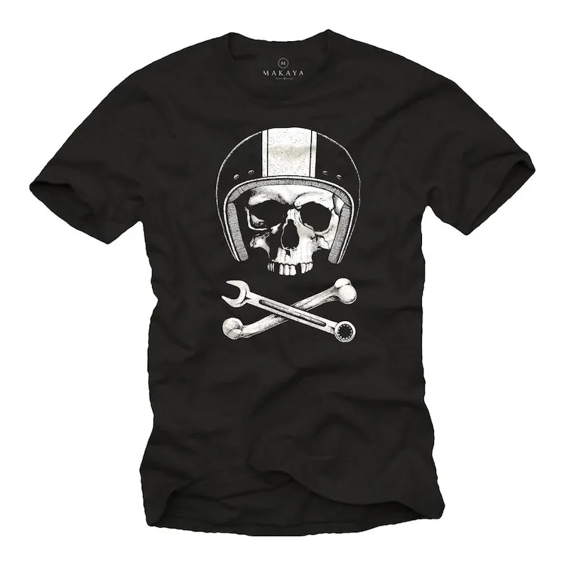 

Men's T-Shirts Mechanic Skull Cool Motorcycle Gifts for Men S-XXXXXL