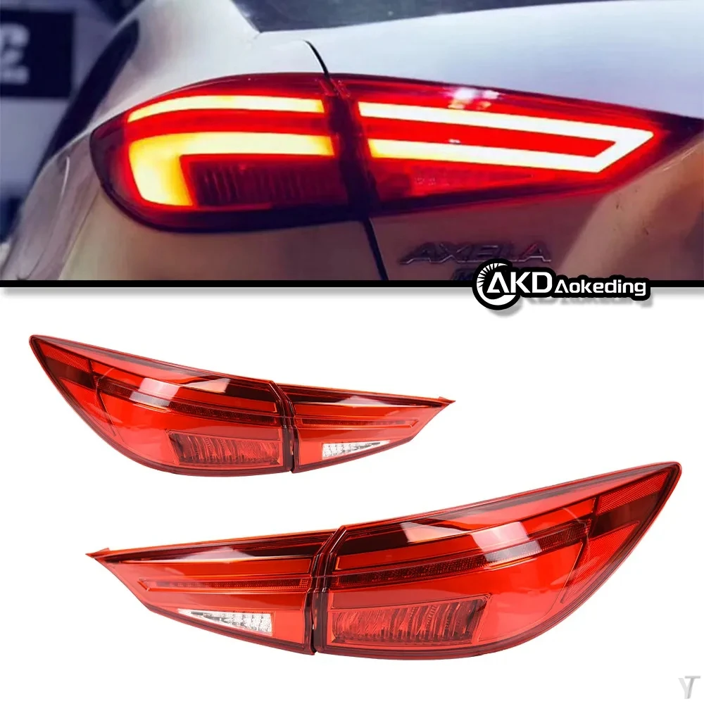 AKD Tail Lamp for Mazda 3 Axela LED Tail Light 2014-2018 Mazda3 Upgrade DRL Dynamic Signal Brake Reverse Auto Accessories 2PCS