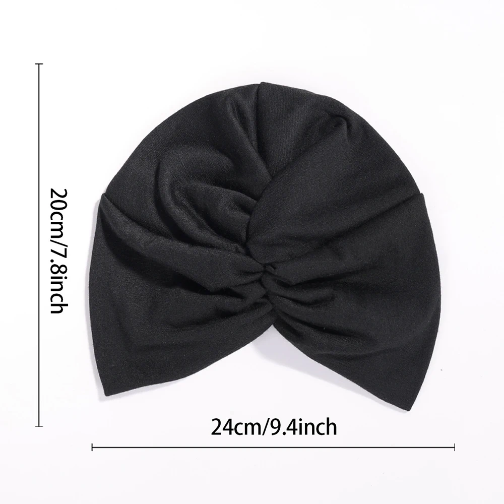 1pcs Stretch Turbans Head Women Cap Cover Twisted Pleated Headwrap Assorted Colors Hair Cover Beanie Hats for Women Girls