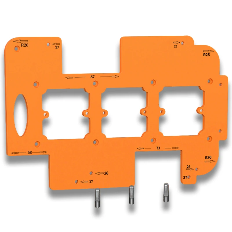 

Arc Radius Trimming Wardrobe Embedded No Handle Slotting Switching Socket Drilling Hole Locator Multifunctional Opening Template