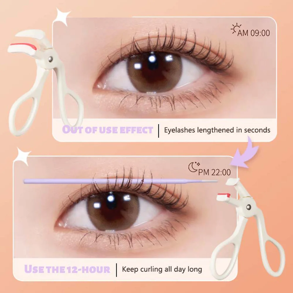 Portable One-Clip Eyelash Curler Easy To Operate Gecomo Long-Lasting Styling Wide-Angle And Partial Eyelash Curler