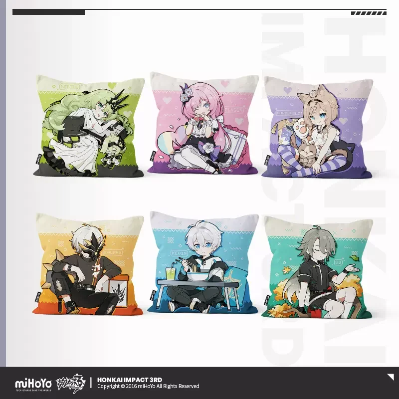 Sunsyea Honkai Impact 3rd Official Merch miHoYo Original Authentic Yingjie Series Pillow Mobius Kosma Kevin Kalpas Elysia