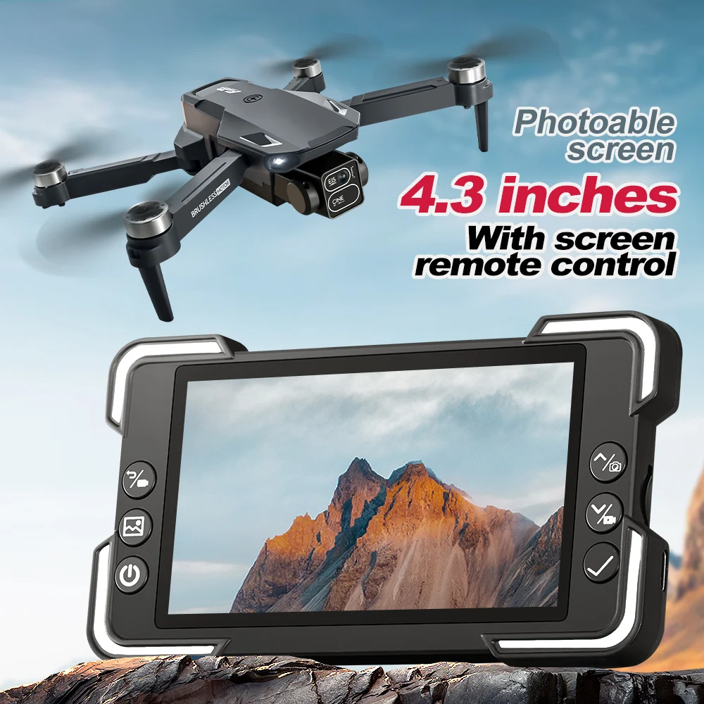 Drone profissional M28, câmeras duplas de alta definição, flutuante de fluxo óptico, potência sem escova, vôo de trajetória