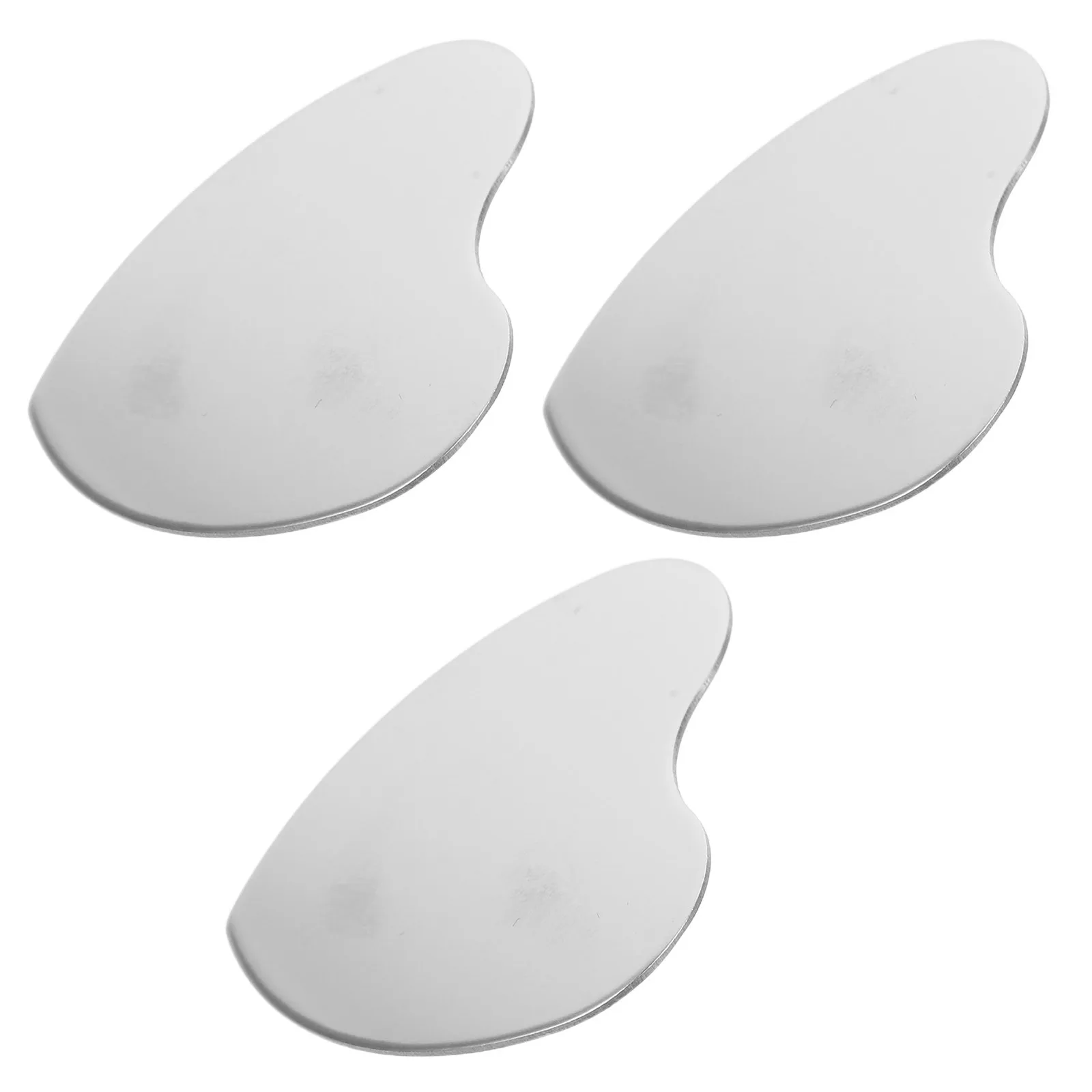 3 pçs espelho de maquiagem em forma de coração paleta portátil de aço inoxidável para viagens arte do prego fundação mistura presente do dia dos namorados