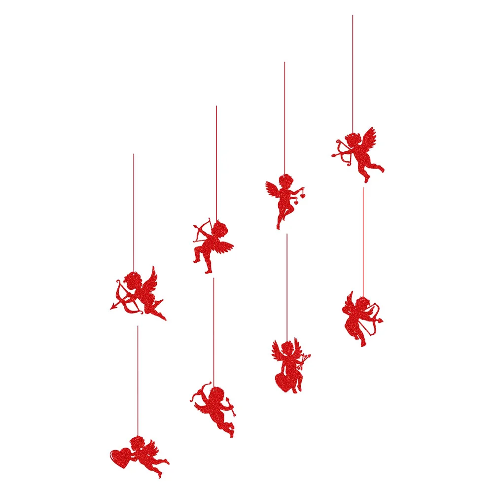 

8 Pc Wedding Room Decoration Pendants Cupid Decorations Hanging Valentine Cupids