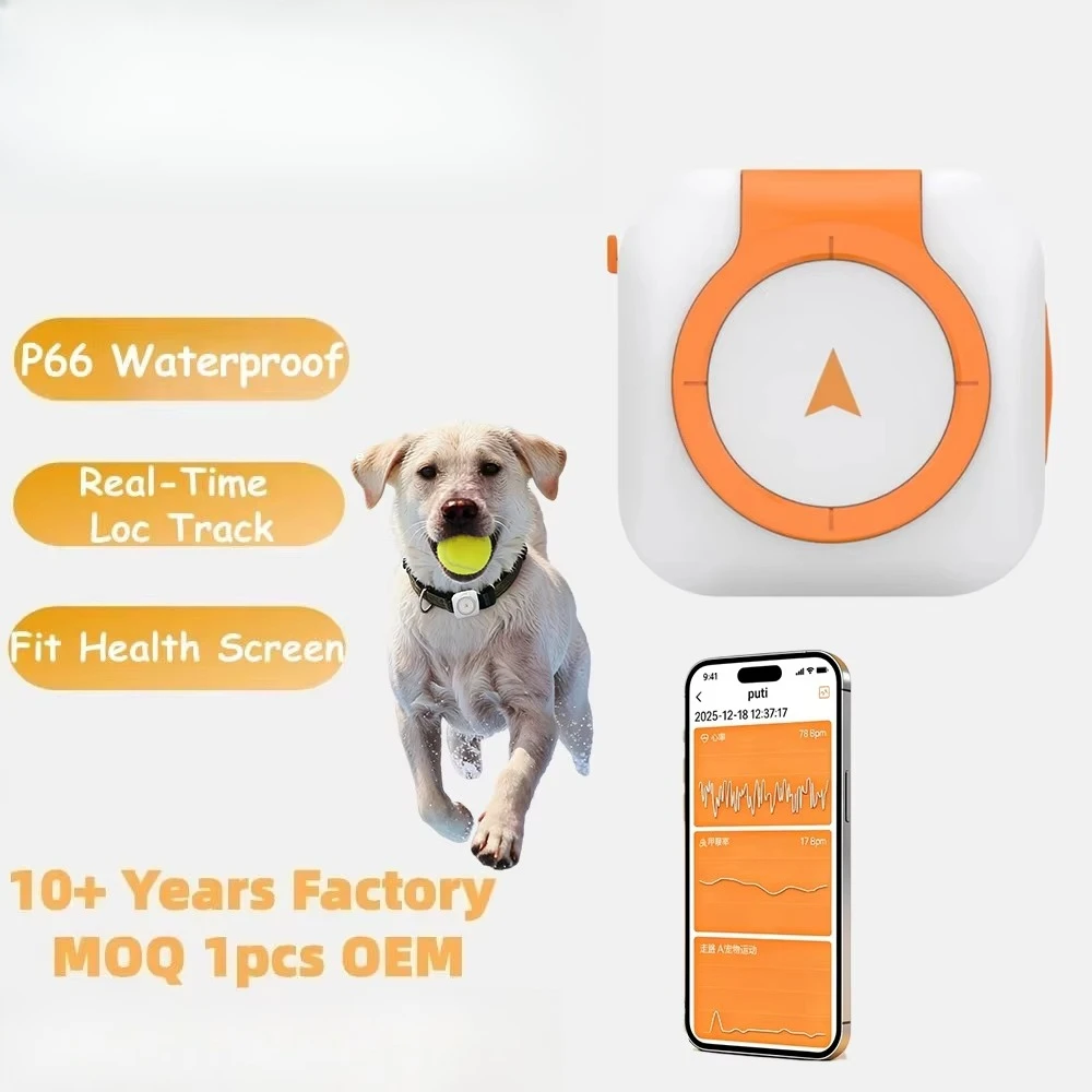 a forIPx6 Waterproof Smart Pet Health Care Devices 4G Network Anti-Lost GPS Tracker Collar Smart Activity Tracking Device