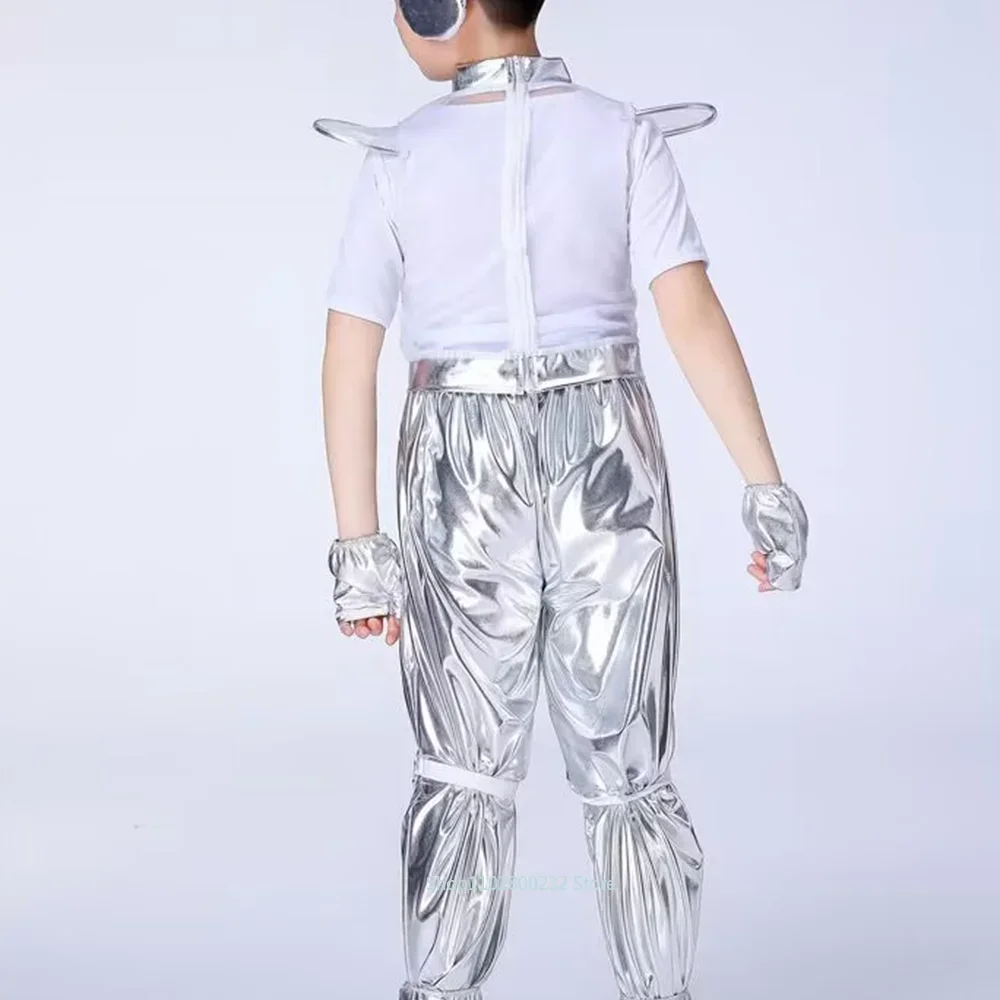 Kids Robot Space Future Style Costume Boys Girls Performance Outfit Alien Halloween Stage Show Party Cosplay Dress Up Clothes view 5