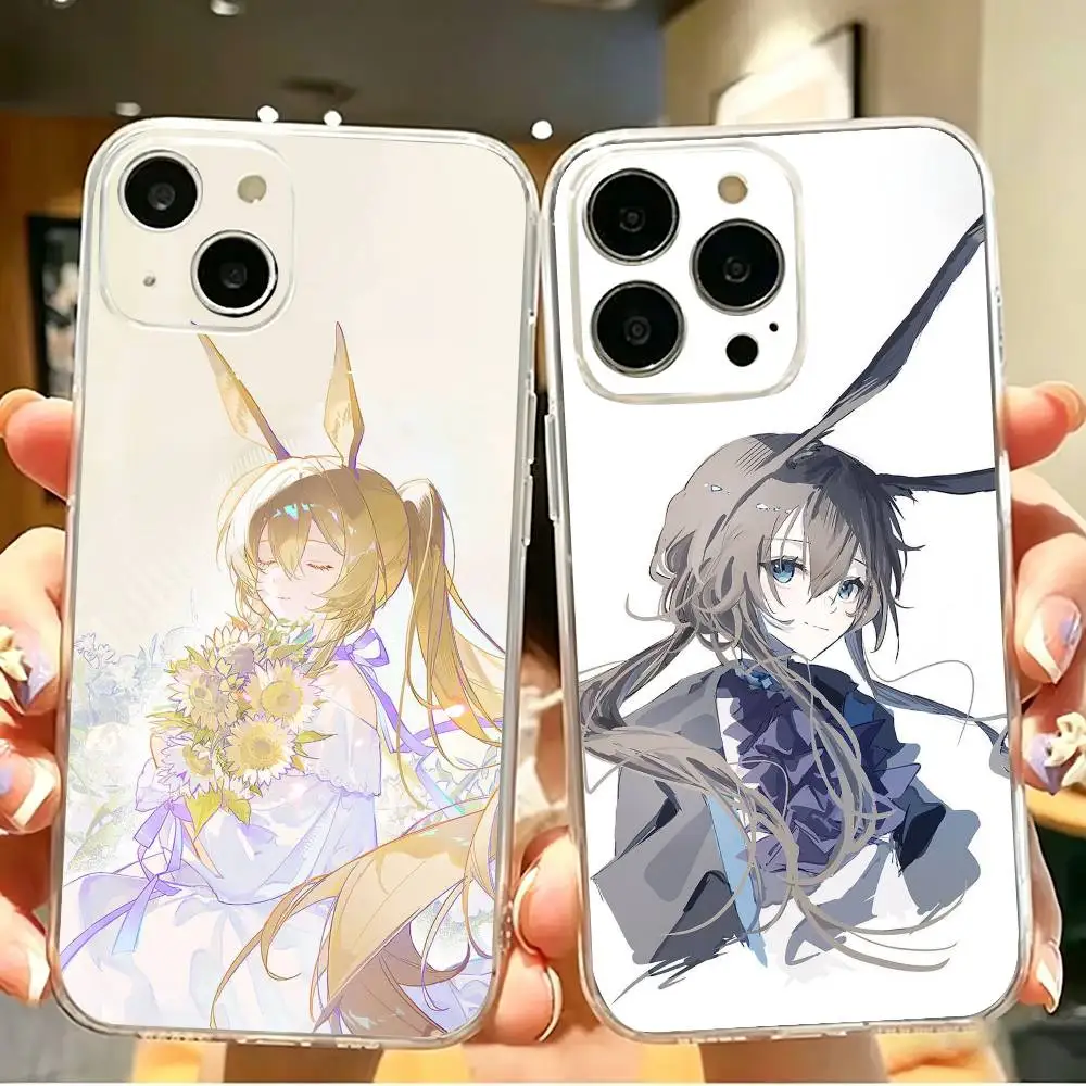 

Arknights Quiet A-AMIYA Clear Phone Case For iPhone 17 16 15 14 13 12 11Pro Max Plus Transparent Shockproof Cover