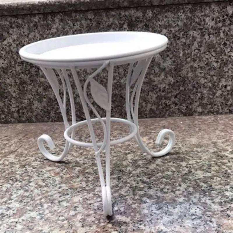 2X زهرة البراز حامل زهور معدني ، النمط الأوروبي البراز شرفة الطابق حديقة اناء للزهور حامل زارع أ