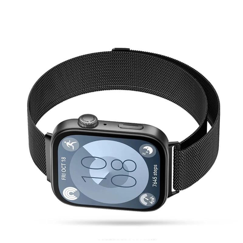 Huawei Watch Fit 3 용 실버 밀라노 루프 스트랩 Huawei Watch Fit3 팔찌 액세서리 용 SmartWatch 소프트 스포츠 스트랩