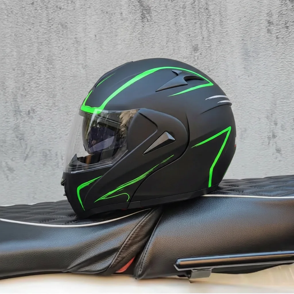 

MRC New Motorcycle Helmet DOT Certified Double Lens Open Face Helmet Safety Modular Flipped with Sunshade Casqueiro Casque