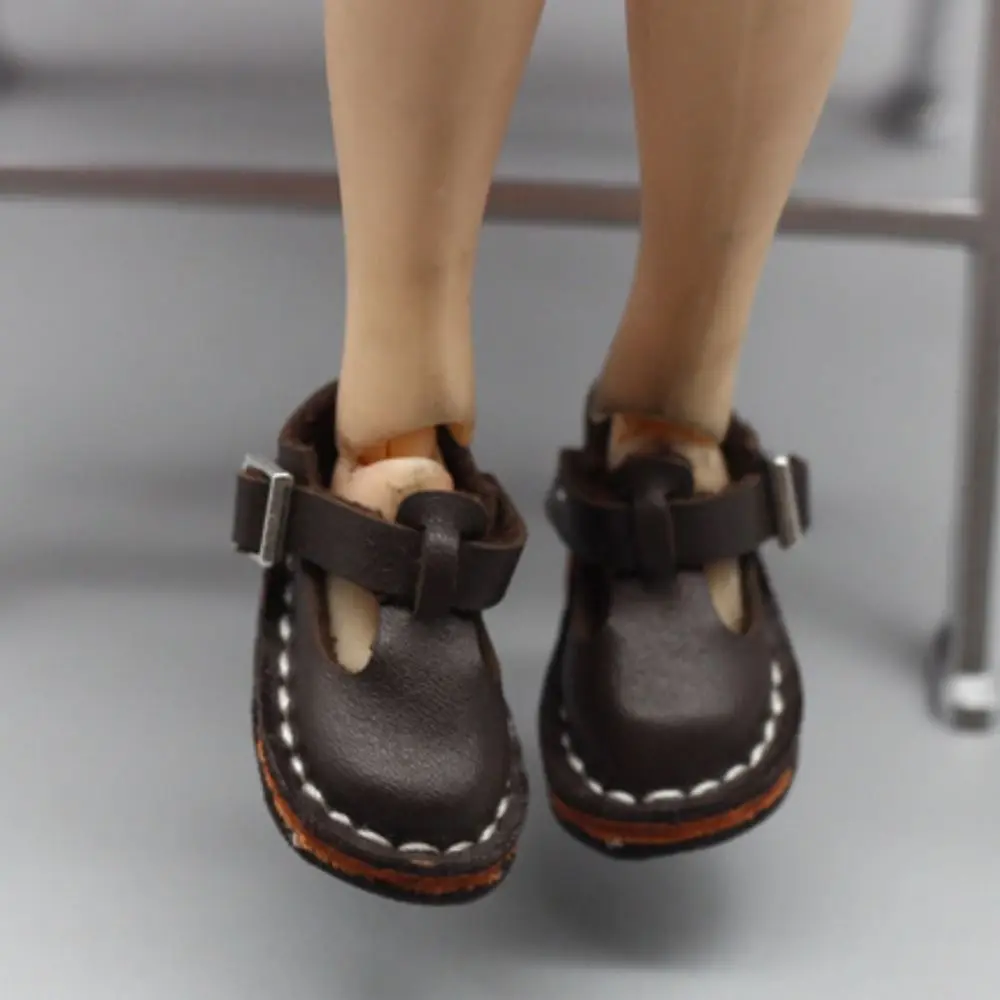 

1 Pair Solid Color Obitsu 22/24/26 Doll Shoes Leather sandals GSC 1/6 Bjd Doll Leather Shoes Fashion Cute Blythe Doll Shoes