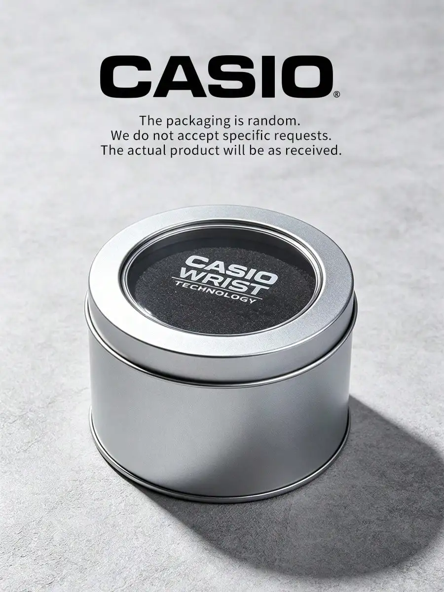 Caja Metálica Original CASIO para Reloj, Estuche Portátil Redondo para Reloj de Pulsera, Caja de Regalo para Viaje, Contenedor para Reloj para Uso Diario y Natación