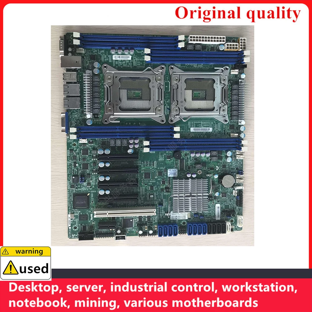 Gebruikt Voor Supermicro X9DRL-3F Moederborden C602 Lga 2011 Ddr3 Ecc Server Workstation Moederbord PCI-E3.0 Sata3 Usb3.0