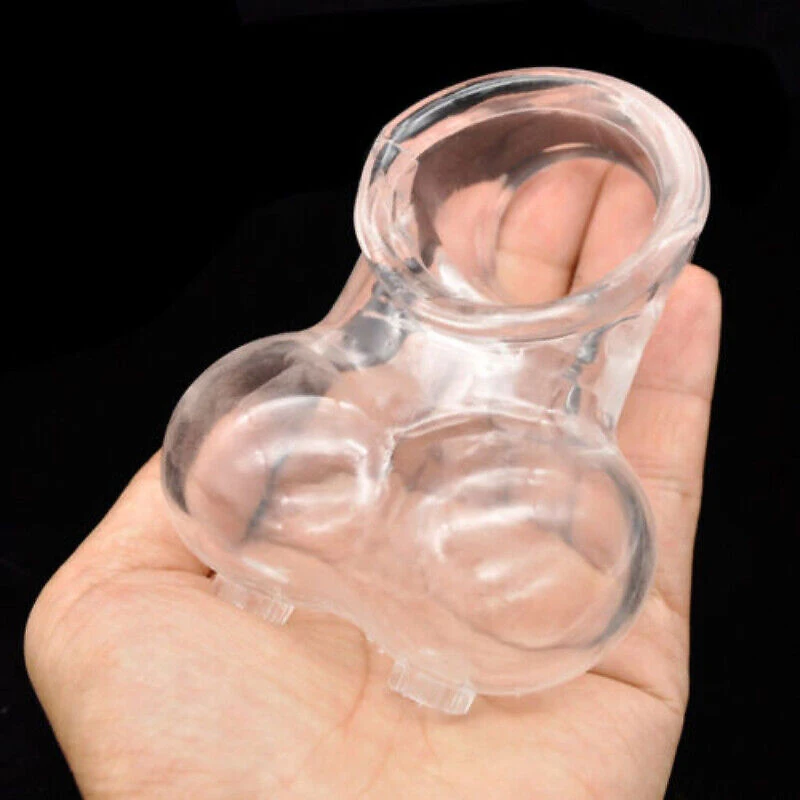 New Male Silicone Scrotum Ring Penis Ring Reusable Squeeze Penis Stretcher Enhancement Of Delayed Chastity Device Erotic Sex Toy