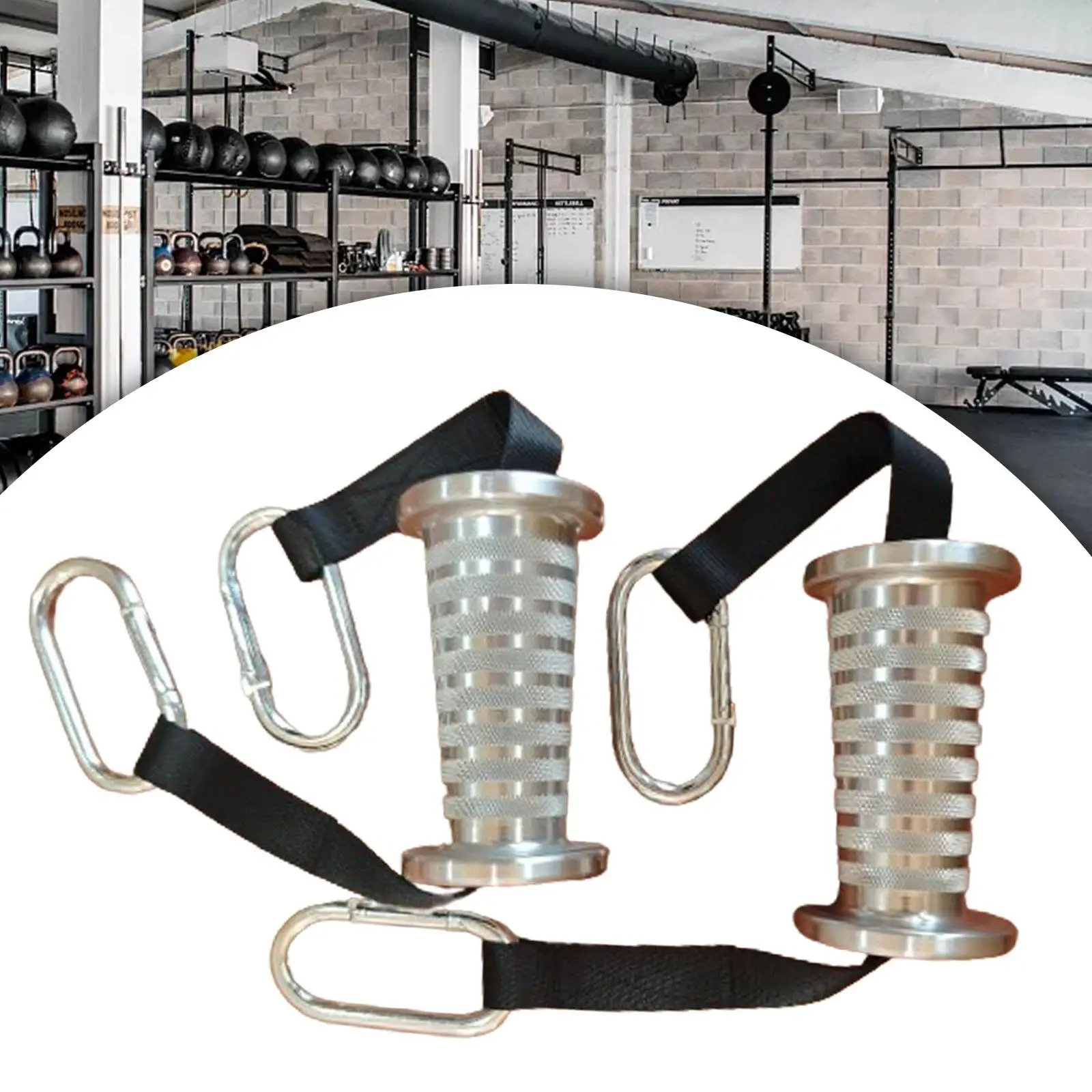 Conical Rope Handles Pulldown Attachment with Two Hooks Anti Slip Home Gym