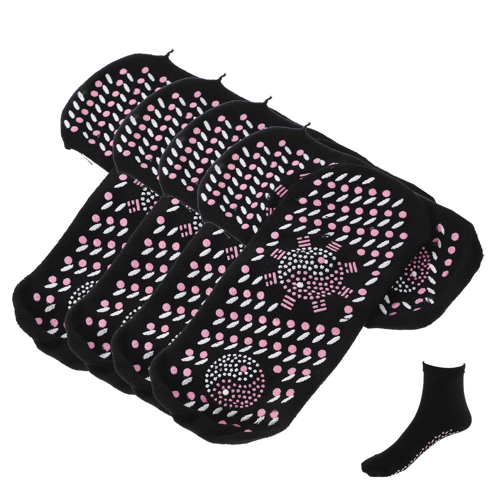 

4Pairs Self Heating Socks Anti Slip Breathable Warm Comfortable Men Women Workout Yoga Pilates Karate Daily Use